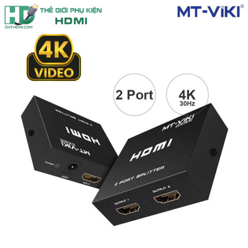 Bộ chia HDMI 1 ra 2 MT-VIKI hỗ trợ 4K  chính hãng