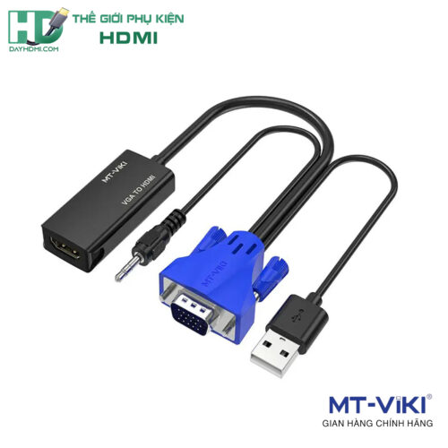 Cáp chuyển VGA sang HDMI MT-Viki MT-H02 có âm thanh